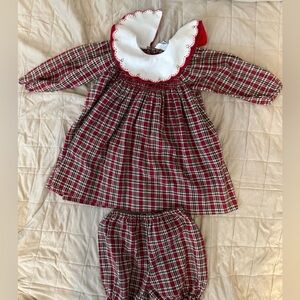 Baby girl Christmas dress and bloomers
